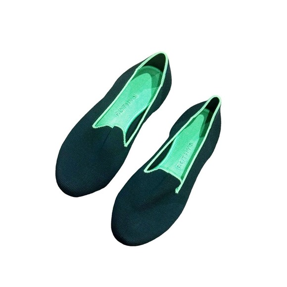 Rothy's The Loafer Flat Slip-On Merino Wool Winter Green Size W6.5 NWOB - Picture 6 of 8